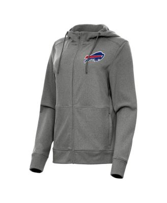 Antigua - Women's Heather Charcoal Buffalo Bills Seeker Full-Zip Hoodie Jacket