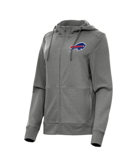 Женские худи Antigua Women's Heather Charcoal Buffalo Bills Seeker Full-Zip Jacket