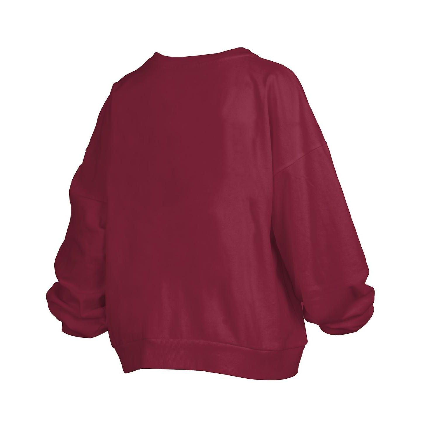 Женская толстовка Pressbox Garnet Florida State Seminoles Janise Arch Over Logo Waist Length Oversized Pullover — фото 2
