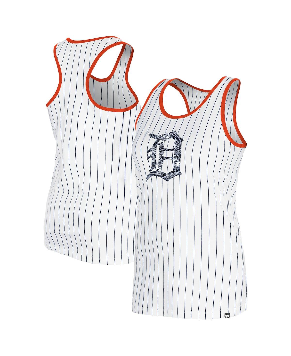 New Era Women's White Detroit Tigers Gameday Pinstripe Tank Top - White