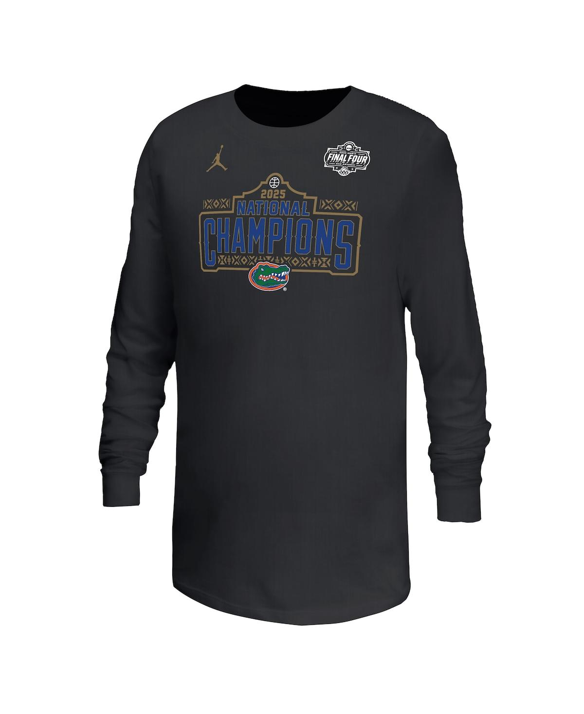 Shop Jordan Big Boys And Girls Black Florida Gators 2025 Ncaa Men's Basketball National Champions Celebration Lo