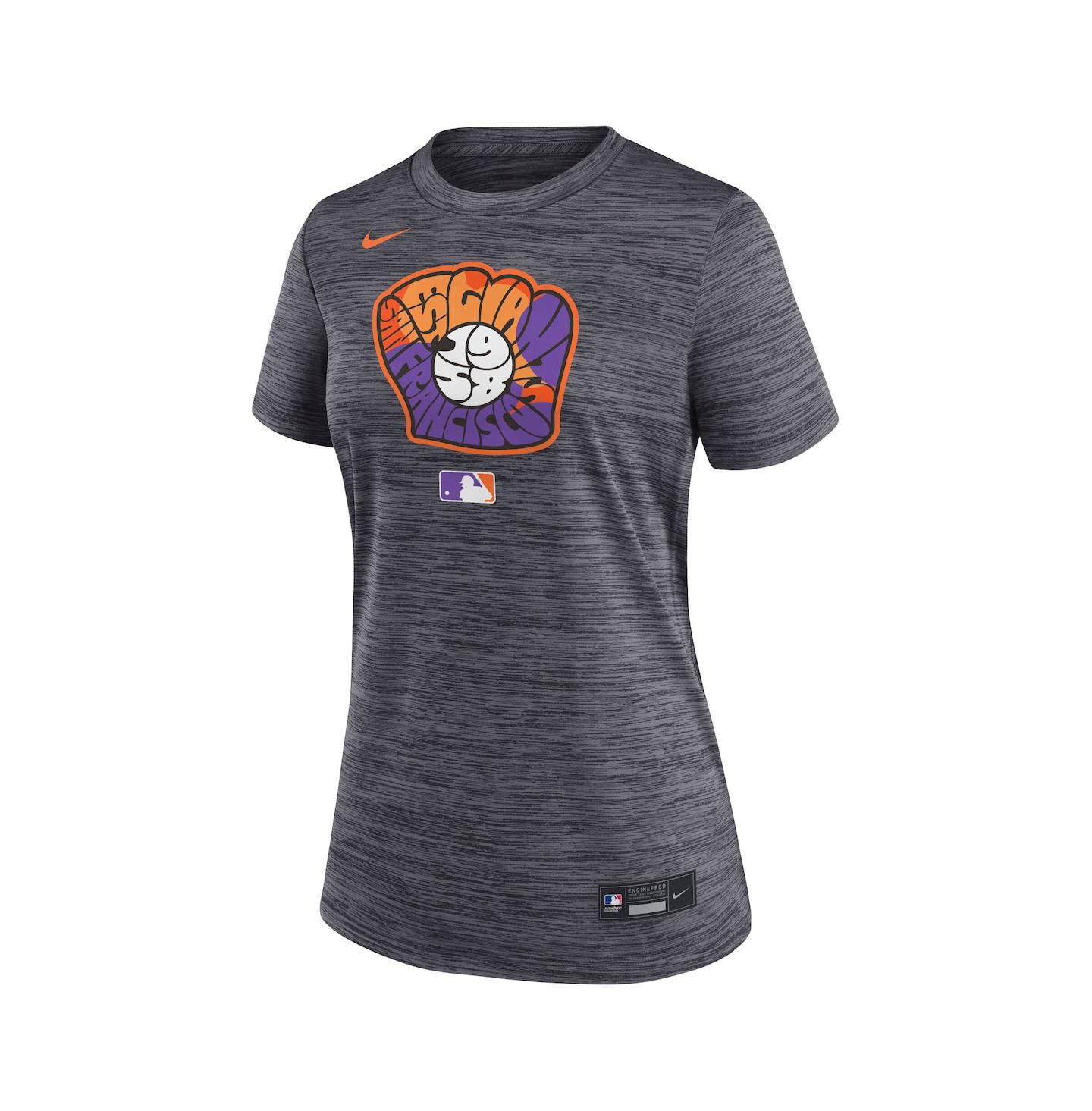 Женская футболка Nike Heather Black San Francisco Giants 2025 City Connect Authentic Collection Velocity Performance — фото 2