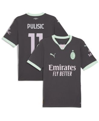 Puma - Men's Christian Pulisic Charcoal AC Milan 2024/25 Third Replica Player Jersey