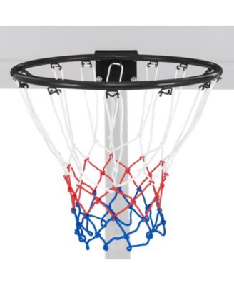 18 Inch Basketball Rim Goal Replacement with All Weather Net and Mounting Hardware-Black