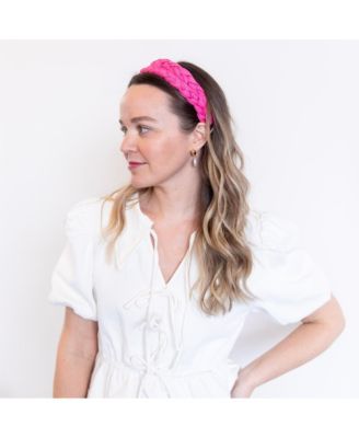 Women's Blushing Braid Headband - Hot Pink