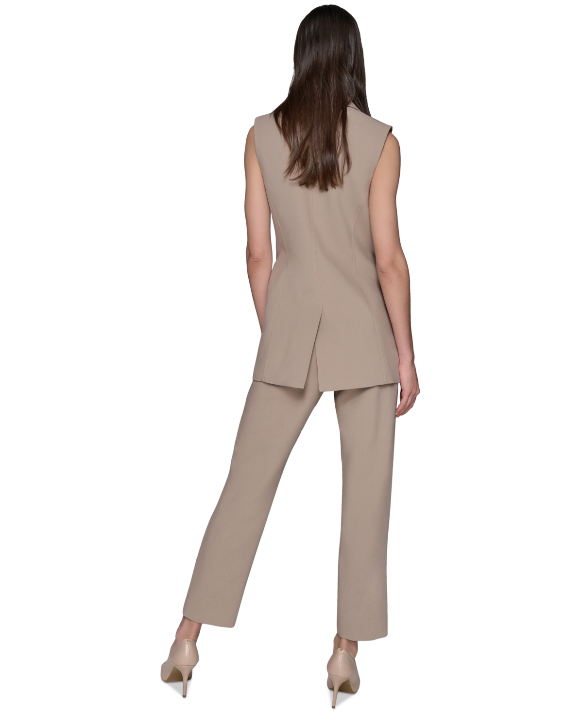 Karl Lagerfeld Women's Double-breasted Vest In Gray