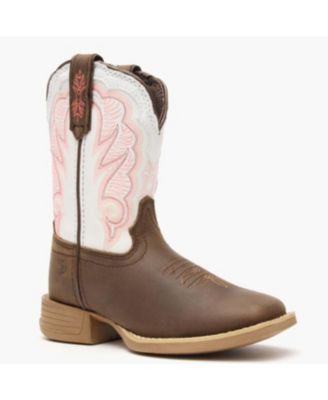 Kids Lil' Rebel Pro Trail Brown and White Western Boot