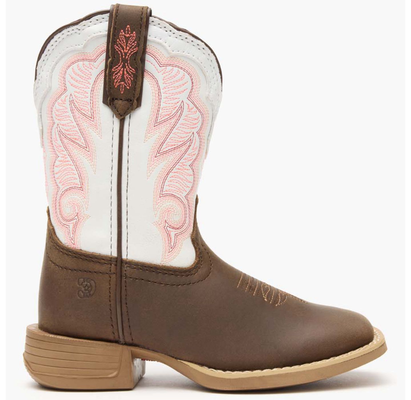 Детские ботинки Durango Lil' Rebel Pro Trail Brown and White Western Boot, цвет: Коричневый / Белый — фото 3