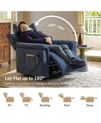 Embrace Traditional Power Lift Recliner with Heat and Massage