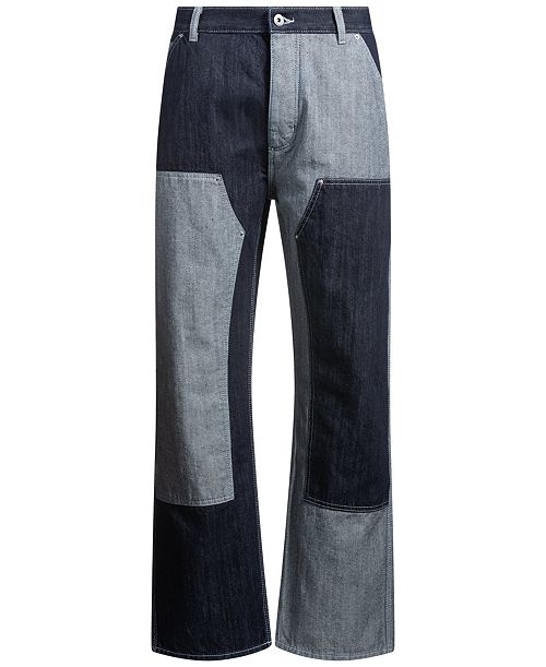 alfani HUGO by Hugo Boss Men's Relaxed-Fit Patchwork Carpenter Pants Men's Fashion & Accessories
