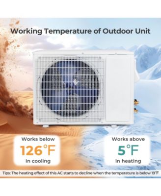 12000 BTU 22 SEER2 208-230V Wifi Enabled Mini Split Air Conditioner and Heater White