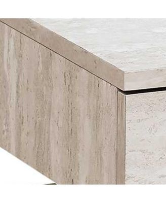 Wood and Metal End Table with Drawer – Industrial Style Accent Table for Living Room or Bedroom