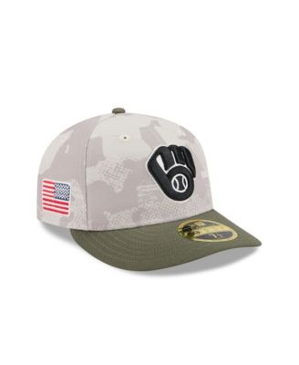Men's Light Beige/Olive Milwaukee Brewers 2025 Armed Forces Day Low Profile 59FIFTY Fitted Hat