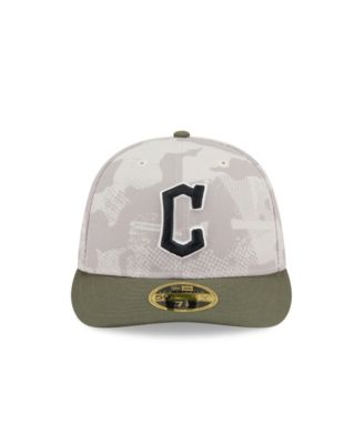 Men's Light Beige/Olive Cleveland Guardians 2025 Armed Forces Day Low Profile 59FIFTY Fitted Hat