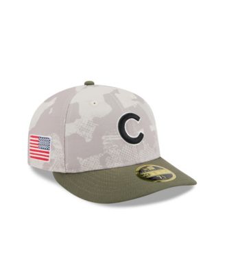 Men's Light Beige/Olive Chicago Cubs 2025 Armed Forces Day Low Profile 59FIFTY Fitted Hat