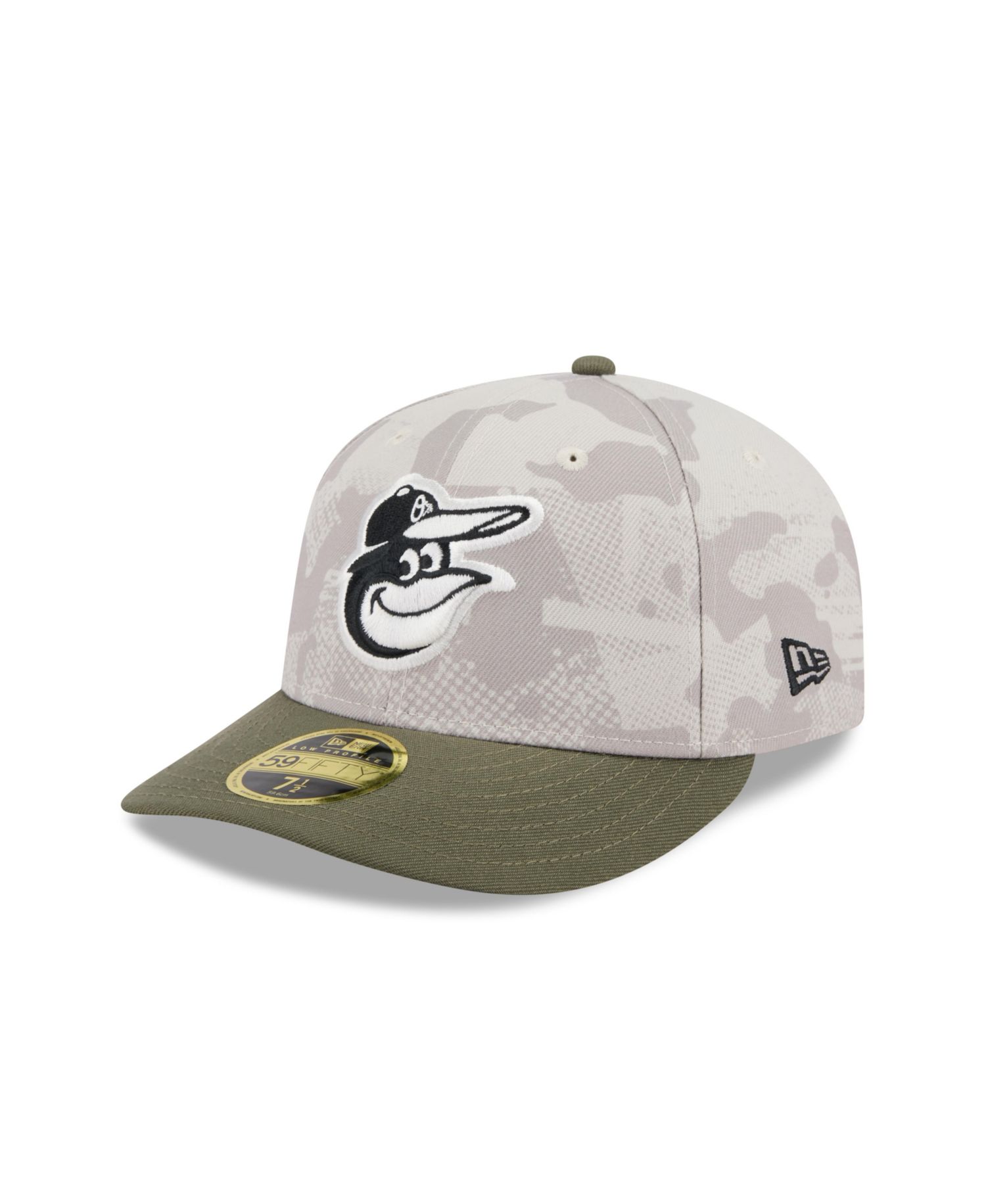 Men's Light Beige/Olive Baltimore Orioles 2025 Armed Forces Day Low Profile 59FIFTY Fitted Hat
