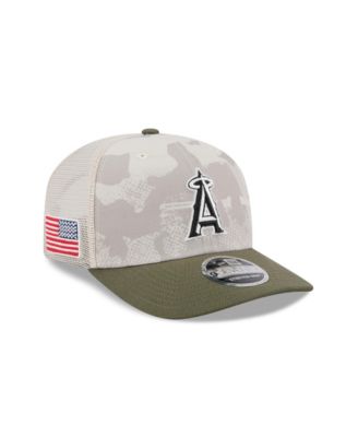 Men's Light Beige/Olive Los Angeles Angels 2025 Armed Forces Day 9SEVENTY Adjustable Hat