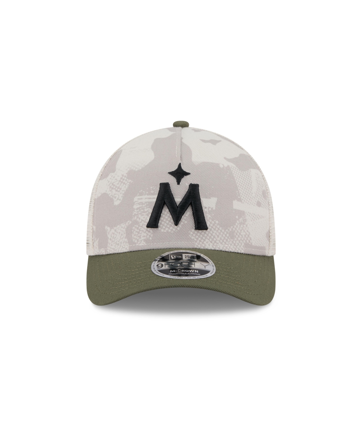 New Era Men's Light Beige/olive Minnesota Twins 2025 Armed Forces Day 9forty M-crown A-frame Adjustable Hat