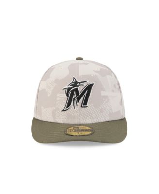 Men's Light Beige/Olive Miami Marlins 2025 Armed Forces Day 59FIFTY Fitted Hat