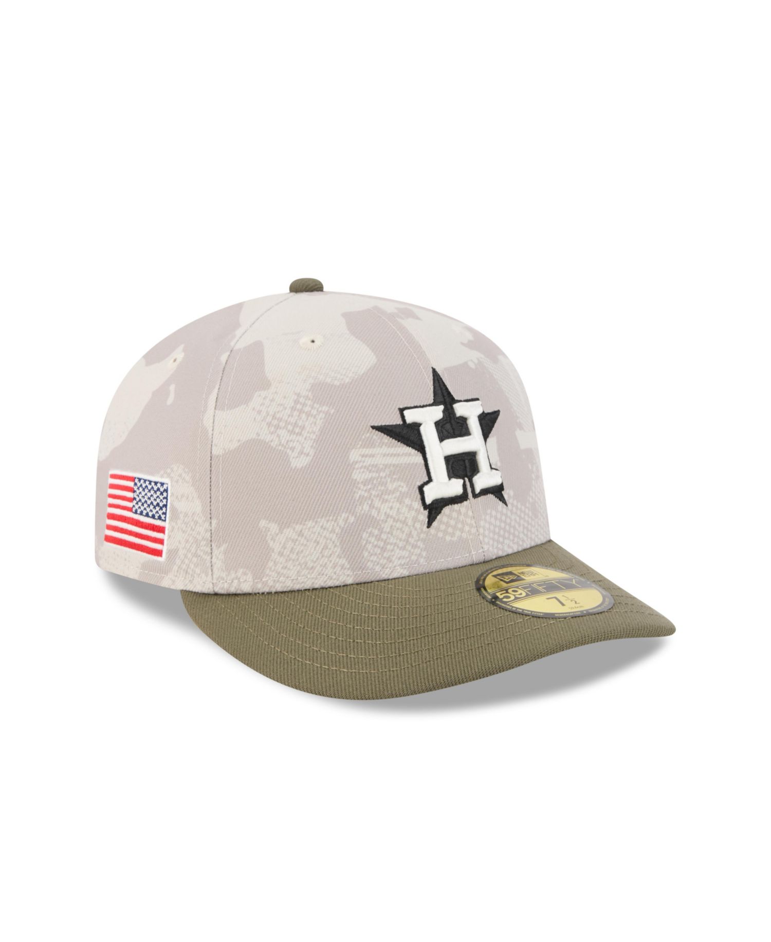Men's Light Beige/Olive Houston Astros 2025 Armed Forces Day 59FIFTY Fitted Hat