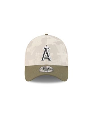 Men's Light Beige/Olive Los Angeles Angels 2025 Armed Forces Day 39THIRTY Flex Hat