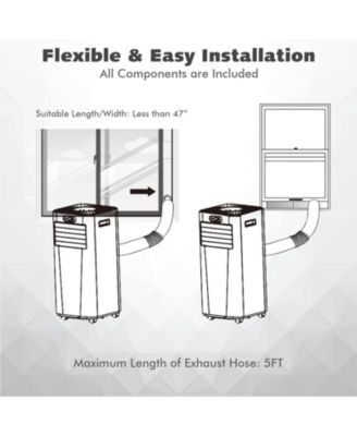 10000 BTU 3-in-1 Portable Air Conditioner with Remote Control