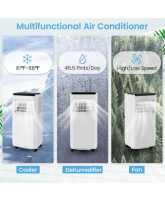 8000 BTU Portable Air Conditioner with Remote Control Cools up to 250/350 Sq.Ft