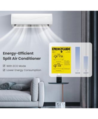 12,000 BTU Cooling, 17 SEER2, 208–230V, Ductless Mini Split Air Conditioner and Heater