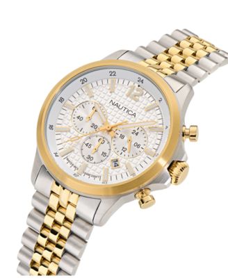 Men's Chronograph or Date Two-Tone Stainless-Steel Watch, 45mm