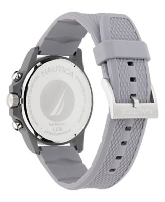 Men's Multifunction or Date Gray Polyurethane Watch, 43mm