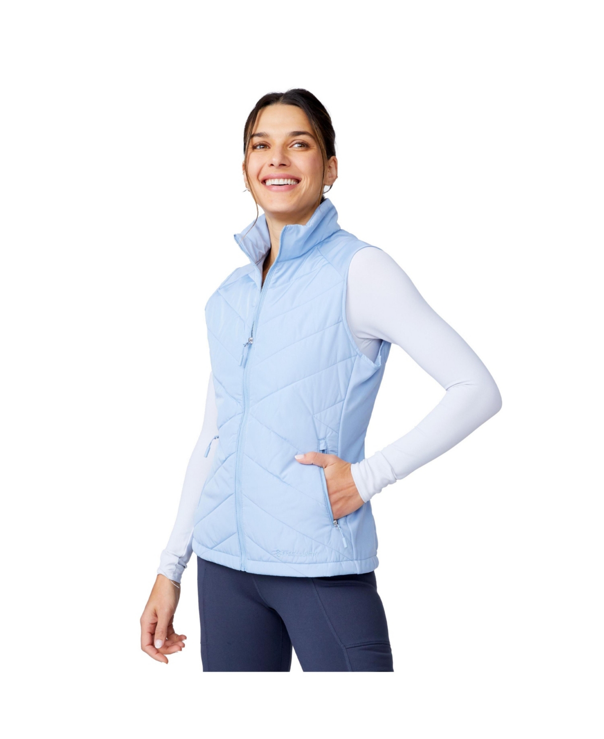 Women's Quilted Hybrid Vest - Cloud