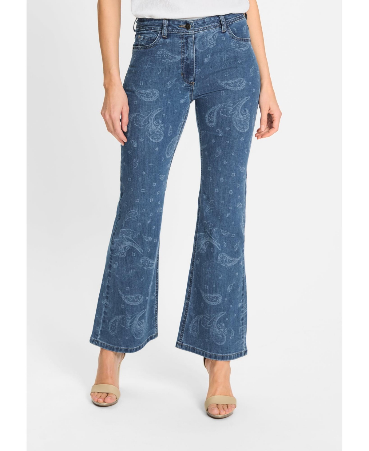 Women's Mona Fit Paisley Motif Jean - Lt denim