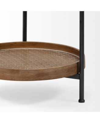 Handcrafted Solid Wood Round End Table – Rustic Charm & Durability