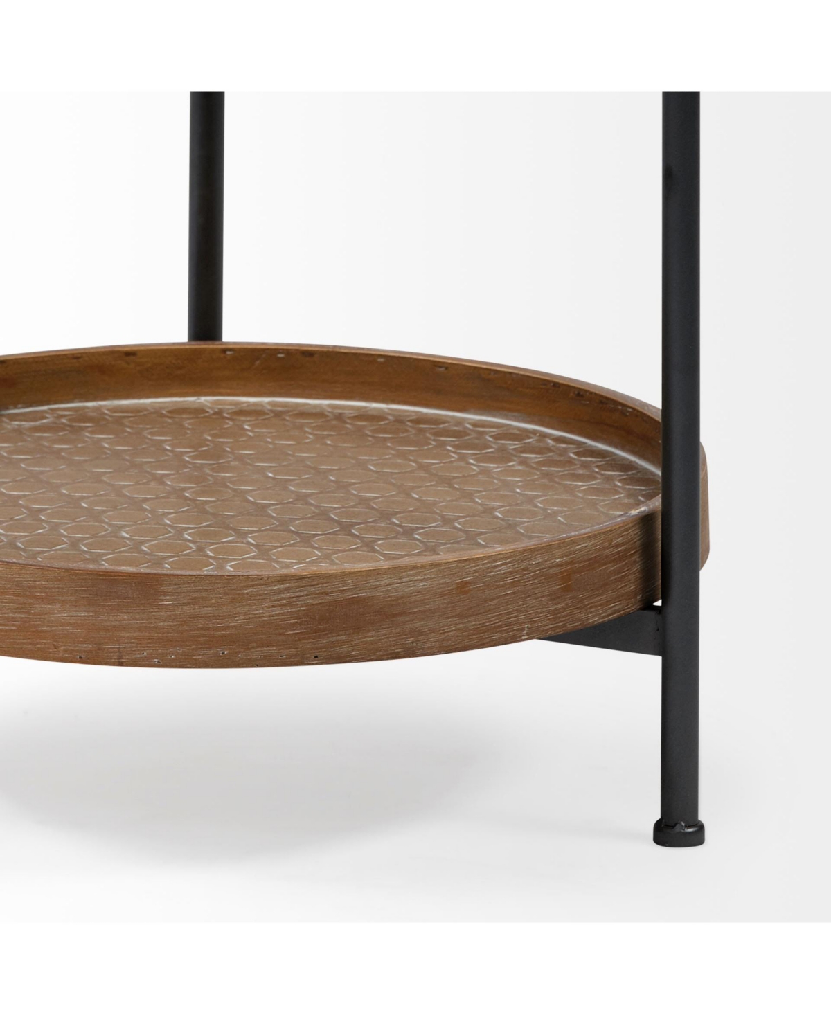 Handcrafted Solid Wood Round End Table – Rustic Charm & Durability