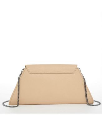 Leather Clutch Bag Nude Clutch Purse Beige Evening Bag Tan Women's Handbag