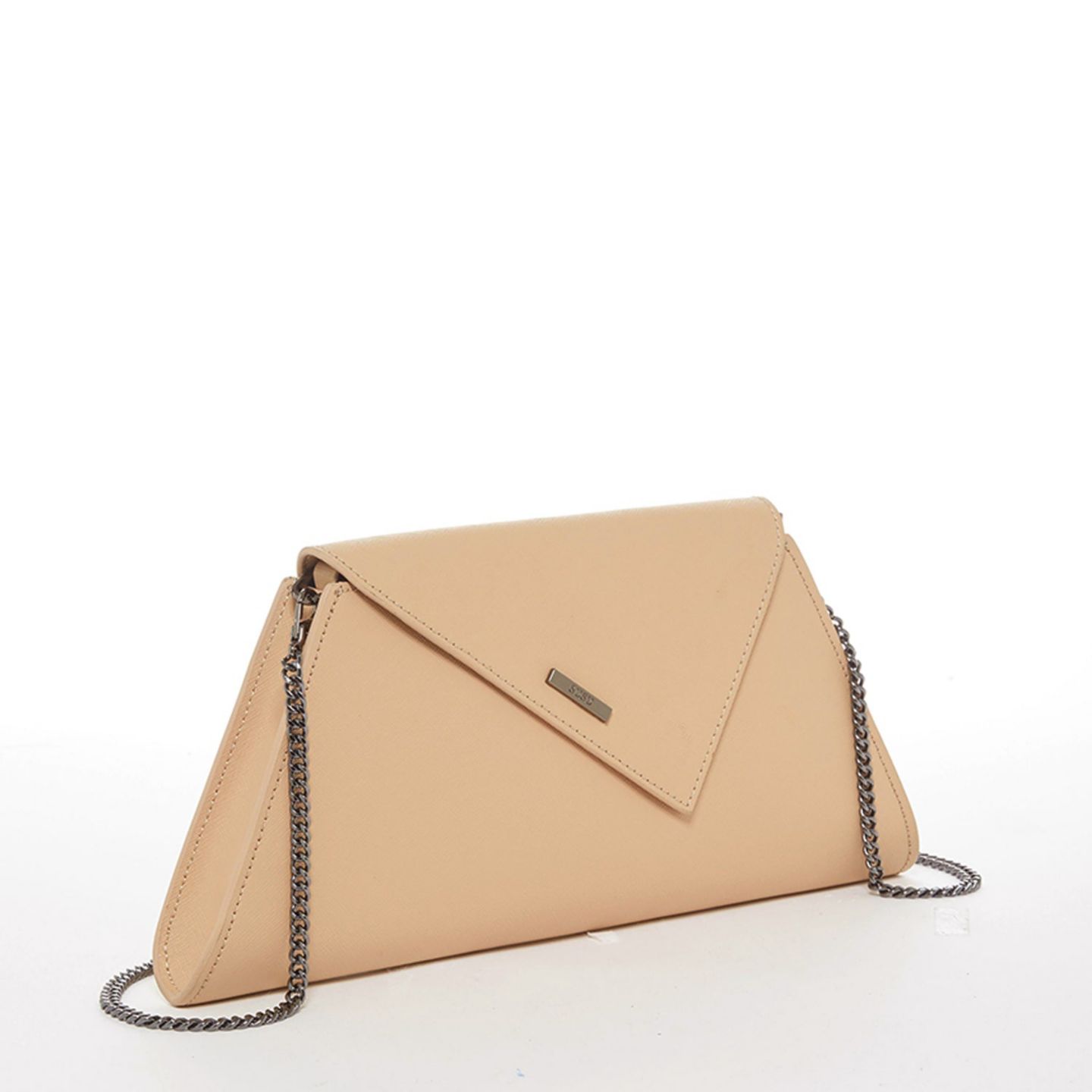 Женский клатч SUSU Leather Clutch Bag Nude Clutch Purse Beige Evening Bag Tan Handbag, цвет: Бежевый / Рыжевато-коричневый — фото 5
