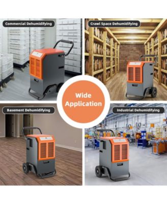 Portable Commercial Dehumidifier with Water Tank and Drainage Pipe