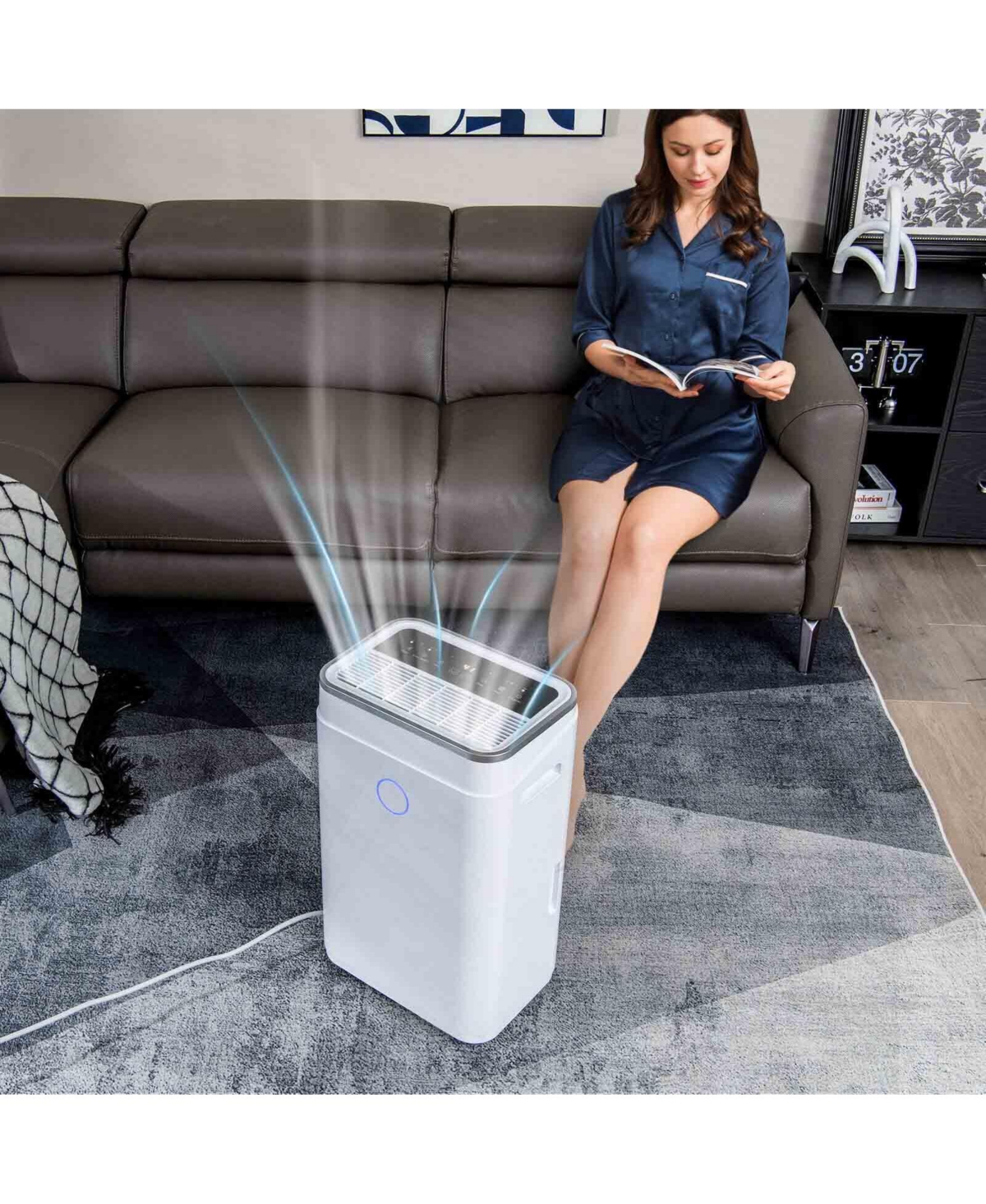 60-Pint Dehumidifier with 3-Color Digital Display for Home 4000 Sq. Ft