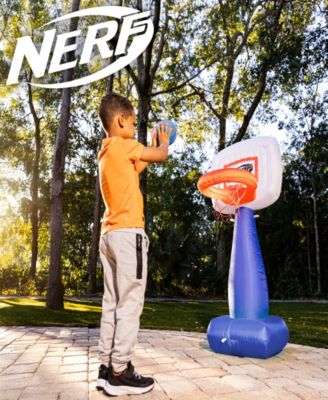 NERF AirHoop Kids Inflatable Basketball Hoop Set