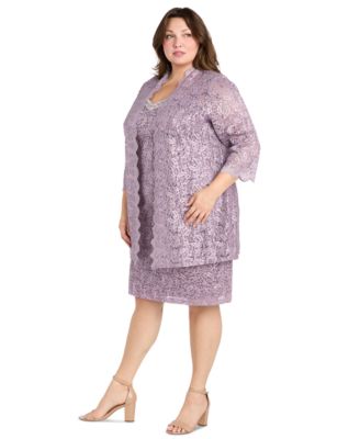 Plus Size 2-Pc. Lace Jacket & Dress Set