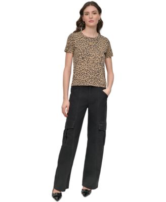 Women's Cheetah-Print Short-Sleeve T-Shirt