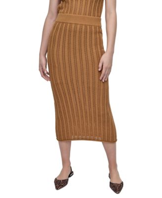 Women's Cable Pointelle-Stitch Skirt