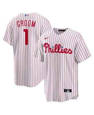Nike - Men's&nbsp;White Philadelphia Phillies 1 Groom Home Replica Jersey
