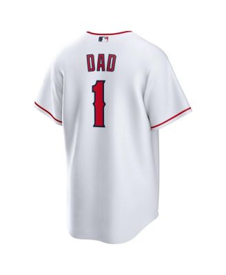 Men's&nbsp;White Los Angeles Angels 1 Dad Home Replica Jersey