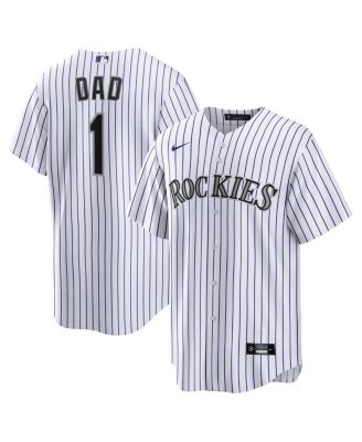 Nike - Men's&nbsp;White Colorado Rockies 1 Dad Home Replica Jersey