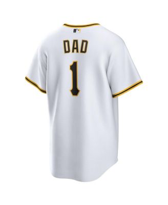 Men's&nbsp;White Pittsburgh Pirates 1 Dad Home Replica Jersey