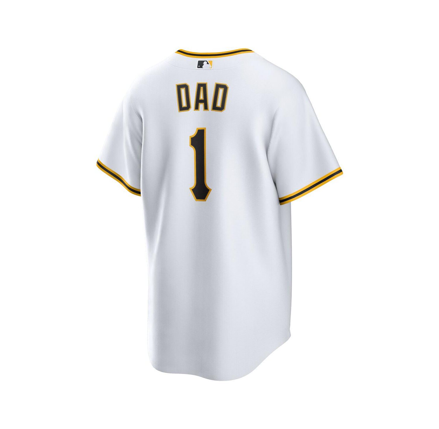 Men's White Pittsburgh Pirates 1 Dad Home Replica Jersey