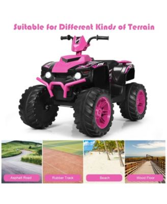 12V Kids Ride on ATV with LED Lights and Treaded Tires and LED lights