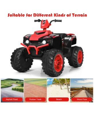 12V Kids Ride on ATV with LED Lights and Treaded Tires and LED lights