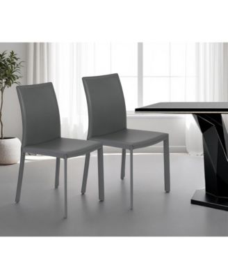 Set of 2 Dining Side Chairs with Padded Seats